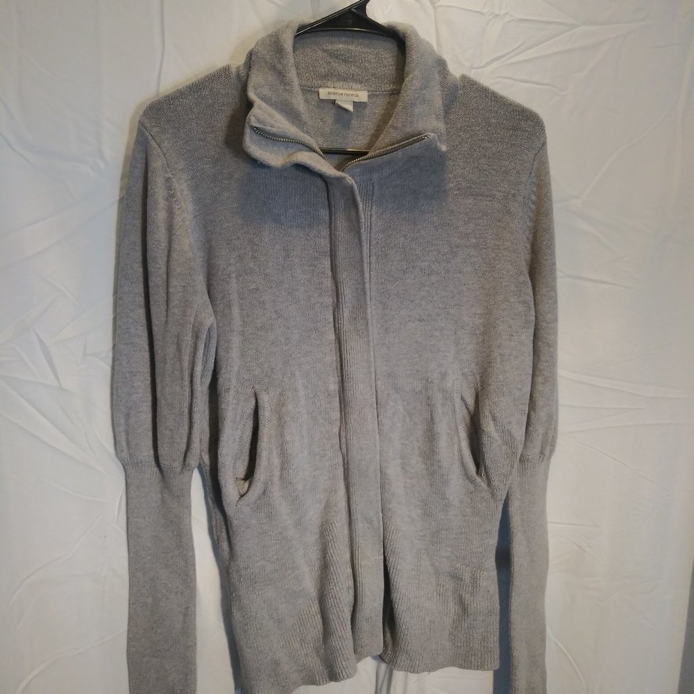 Boston Proper Zipper and Button Jacket